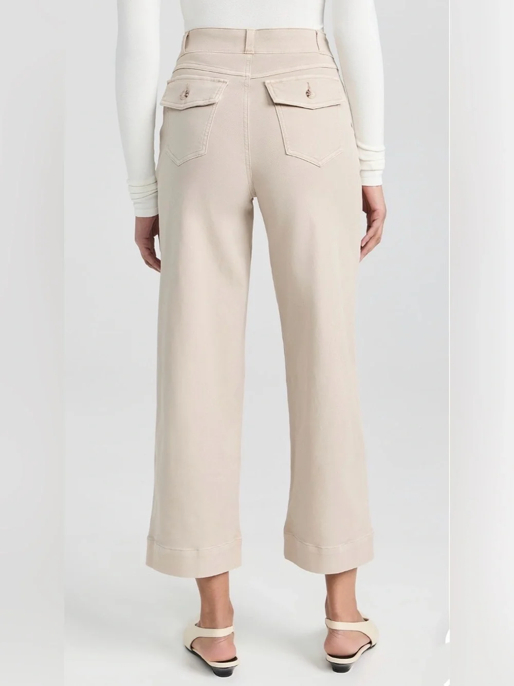 SPANX Stretch Twill Wide Leg Pants size medium - Picture 2 of 14